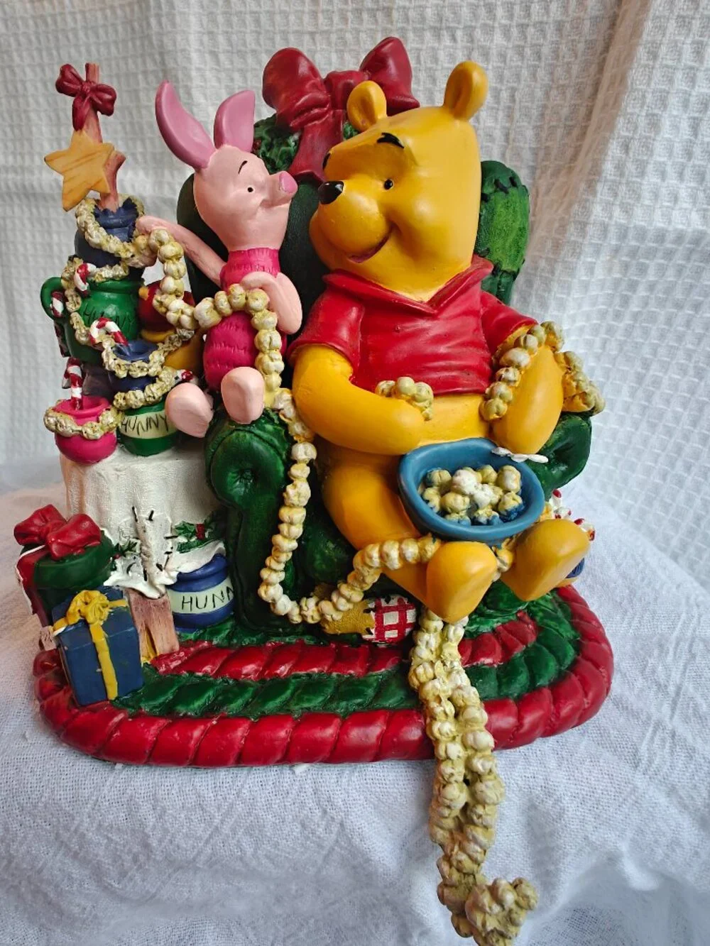 Vintage 1996 Disney Santa's Best Winnie the Pooh Piglet Stocking Hanger Holder